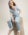 Jogger Cintura Elástica Azul,AZUL PASTEL